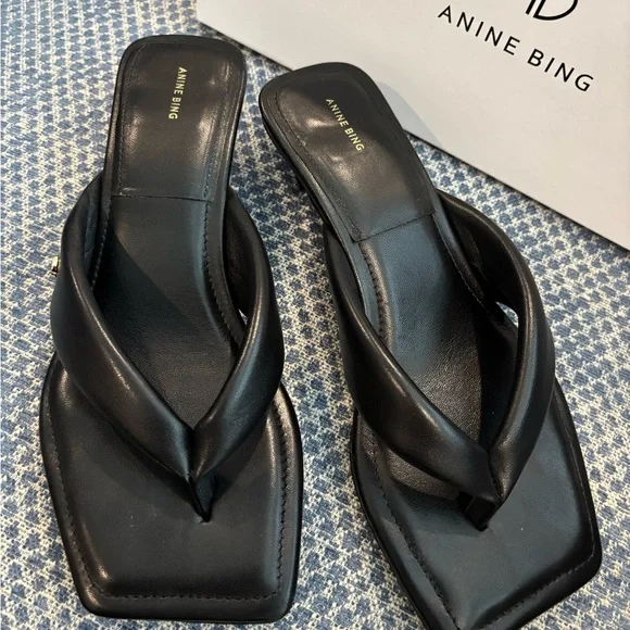 Anine Bing Black Viola Kitten Heel Black 37